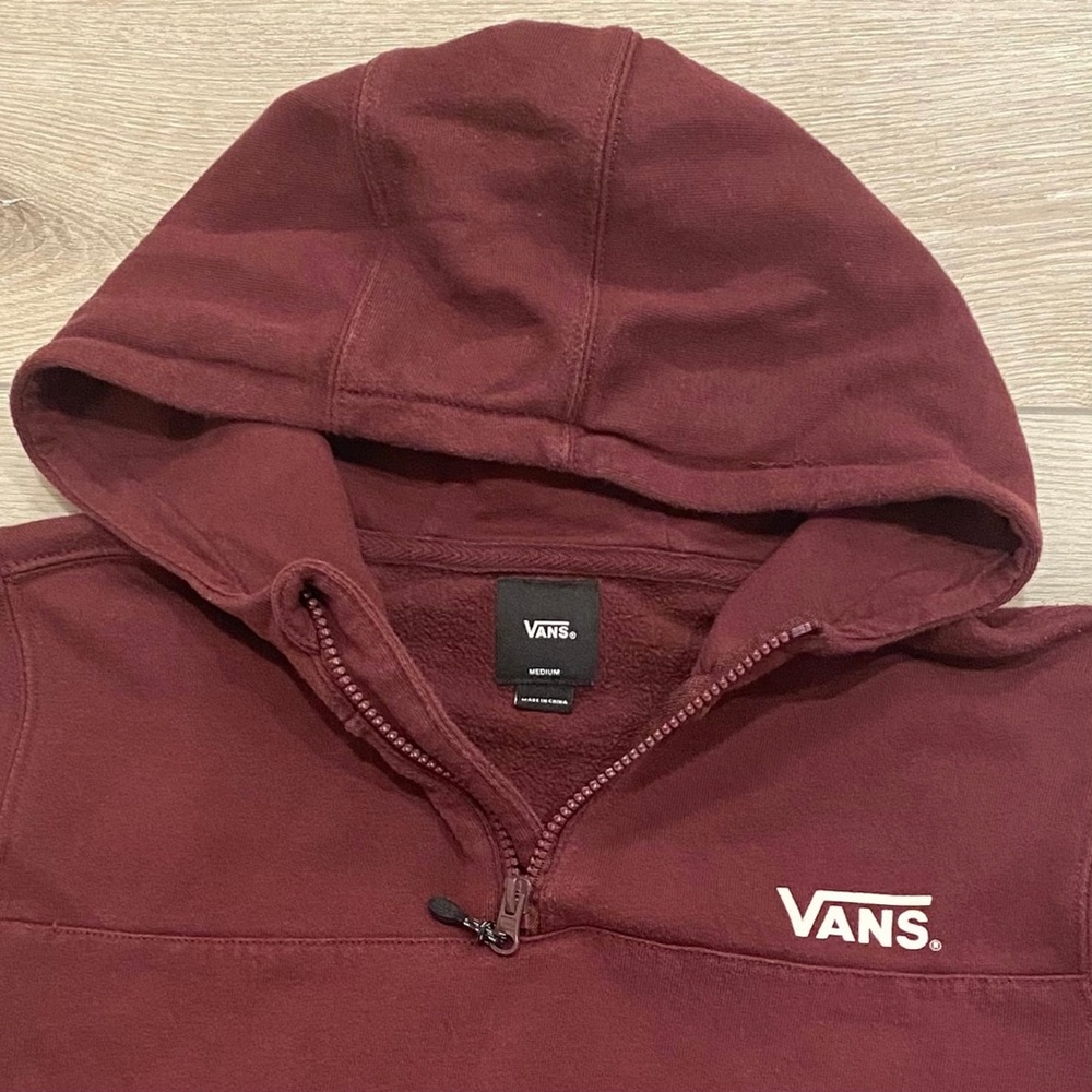 Vans Hoodie, Burgundy, Size M, Used